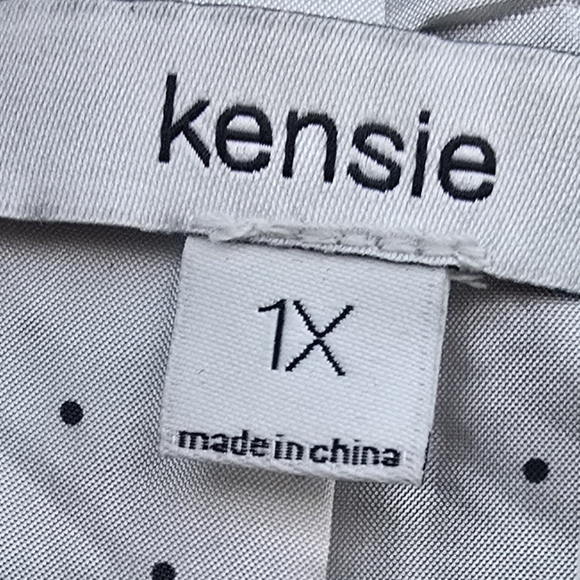 KENSIE Rebekah Textured Plaid Women's Blazer Jacket Plus Size 1X Olive & Blk NWT - Picture 8 of 16